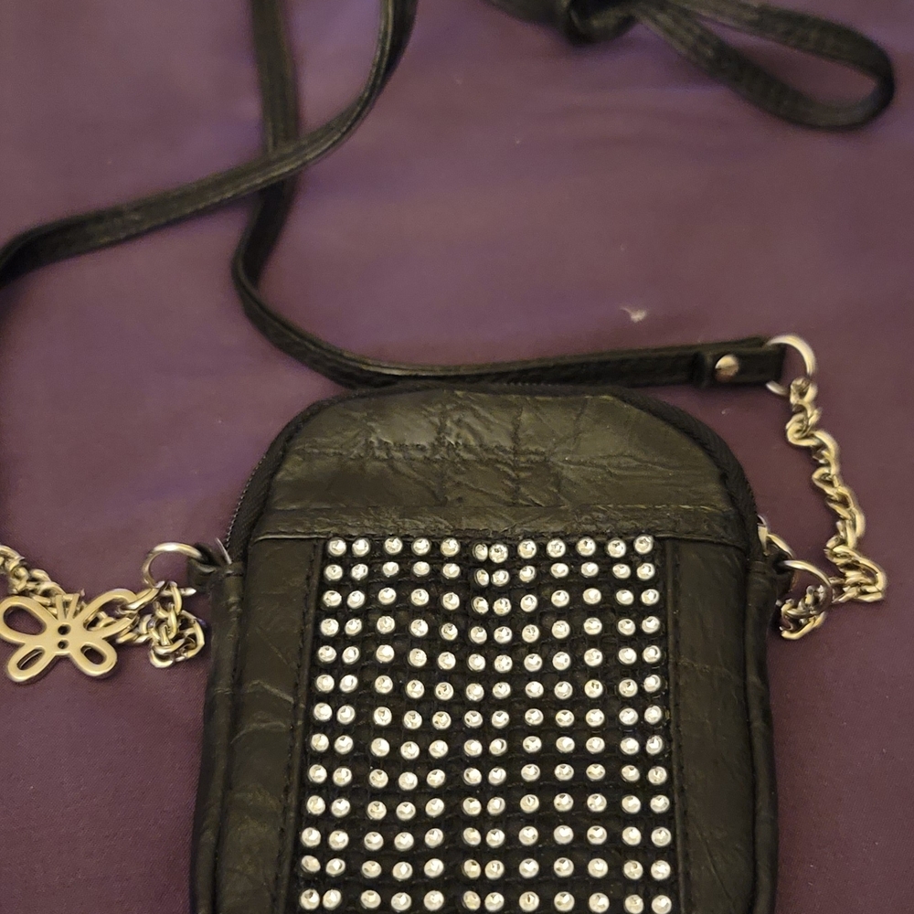 Black Studded Crossbody Bag